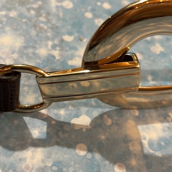 Chico's black Leather Belt. With beautifully Silver clasp join. Gorgeous - Picture 6 of 9